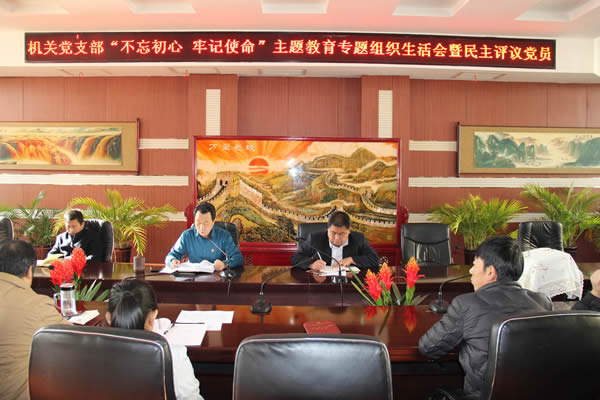 隴運集團公司機關(guān)黨支部召開“不忘初心、牢記使命”主題教育專題組織生活會和民主評議黨員會